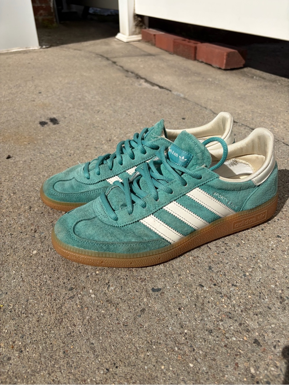 Adidas X Sporty&Rich Green Suede Sneakers
